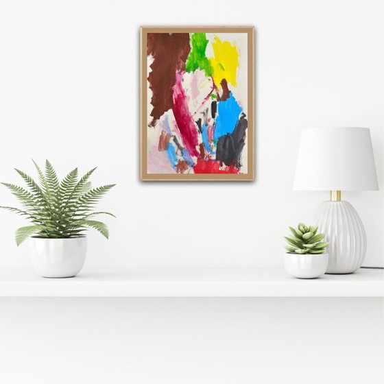 Image 1 of Gouache op natuurpapier. Formaat 30x40cm.