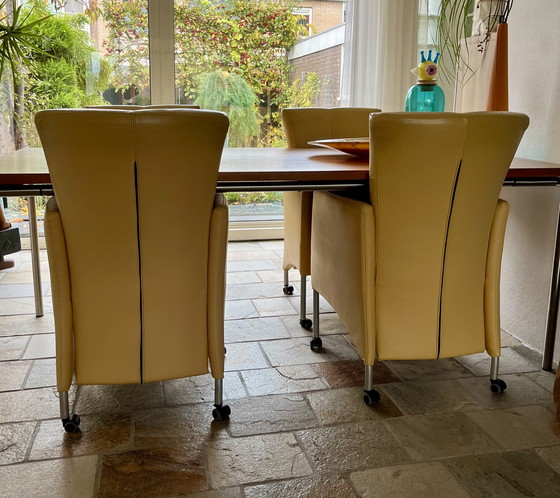 Image 1 of 4 chaises de salle à manger Montis Windy en cuir