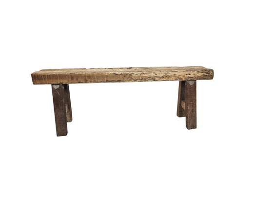 Panca da Ingresso Vintage in Legno - Massiccia - Rustica - Minimalista – Panche, Wood (photo 6 of 7)