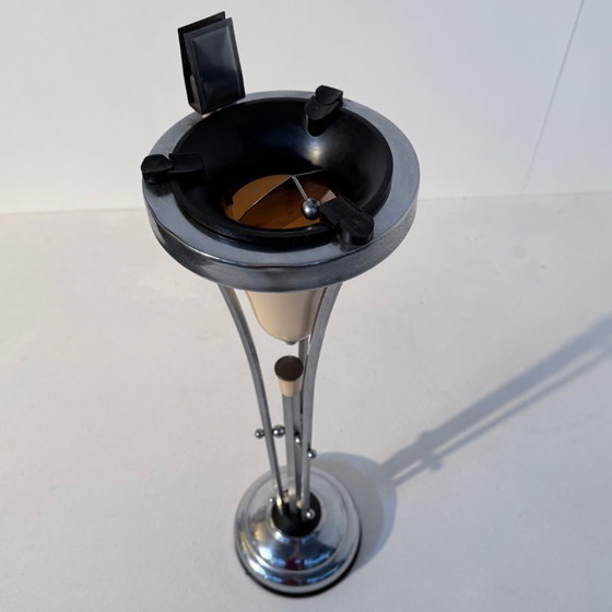 Image 1 of Standing ashtray with matchbox holder