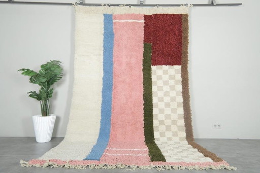 Autentico tappeto tradizionale marocchino Beni Ouraine con motivi colorati, 250/150 cm