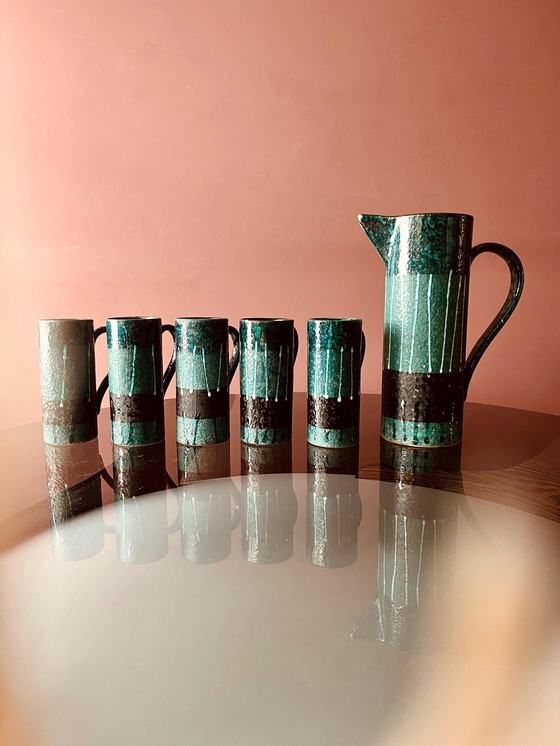 Image 1 of UNIQUE MID-CENTURY CERAMIC COFFEE SET