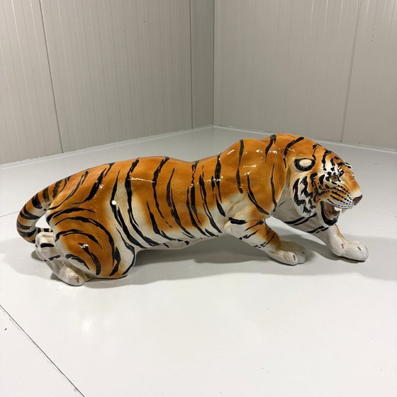 Großer Keramik-Tiger Italien 1970er – Dekorative Objekte, Ceramic (photo 14 of 21)