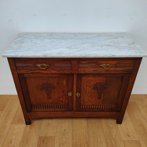 Vintage antique dresser/sideboard with marble top.