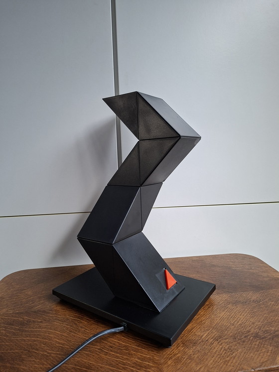 Image 1 of Lampada da tavolo vintage Zigzag di Shui L.D. Chan - ca. anni '80 - Design modulare - E-Lite / Z-Lite / Massive