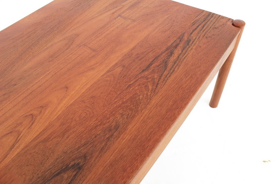 Image 1 of As New! Magnus Olesen Danish Mid - Century Teak Coffee Table / Coffee Table, Vintage Side Table with Reversible Top, 1970s