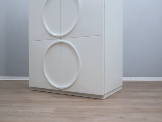 Image 1 of Italiaanse Space Age kledingkast wit gelakt F.lli Proserpio jaren 60