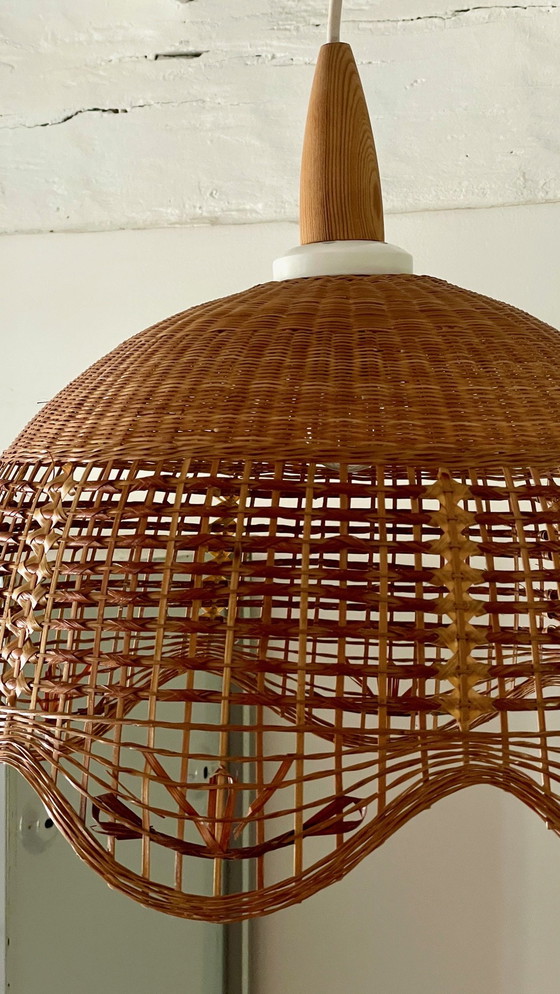 Image 1 of Hanglamp Bloem Osier Vintage Frankrijk