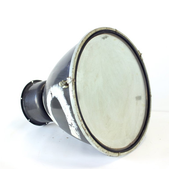 Image 1 of Extra große industrielle Emaille-Pendelleuchten von Elektrosvit, Tschechoslowakei, 1960er Jahre