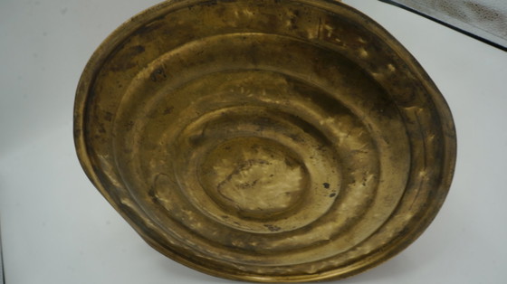 Image 1 of Soporte para paraguas de cobre antiguo, cubo de carbón para pellets, kit de pellets con relieve de Rembrandt