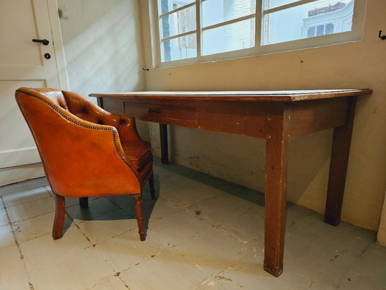 French farmhouse table or as a desk, long table of 2 meters! – Dining tables, Metal, Wood (photo 8 of 10)