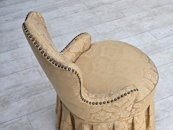 1960s, Danish cocktail lounge chair, jacquard fabric, beech wood. – Armchairs, Textile (photo 9 of 17)