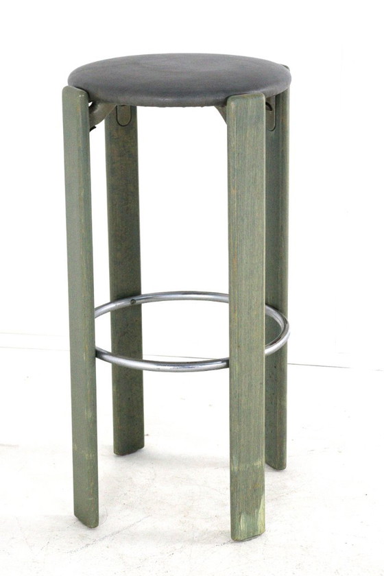 Set 4 Bruno Rey per Kusch & Co Sgabelli da bar vintage, Legno, Metallo, Verde, Modern (foto 4 di 15)