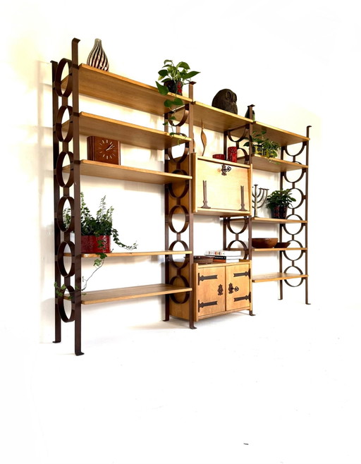 Brutalist modular wall cabinet, Germany '70s