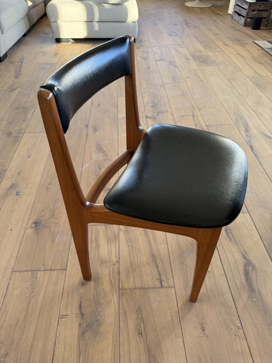 Image 1 of Set of 4 dining chairs in the style of Erik Buck - Danish design