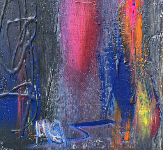 Figurines, large colorful painting. – Paintings & Drawings, Canvas (photo 9 of 11)