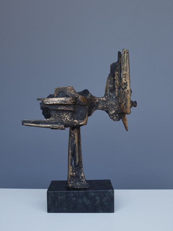 Image 1 of Abstract bronzen sculptuur toegeschreven aan Wim Rijvers, 1980S