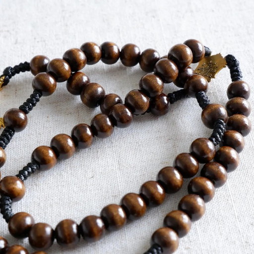 Exclusive Wood Beads, Marian Medal Centre, Durable Handmade Devotional, Catholic Gift