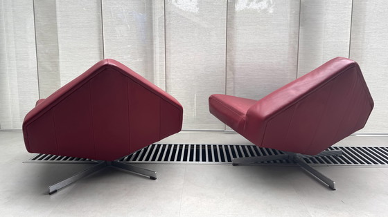 Image 1 of 2 rare Edition Schmieder Brasilia leather designer swivel armchair