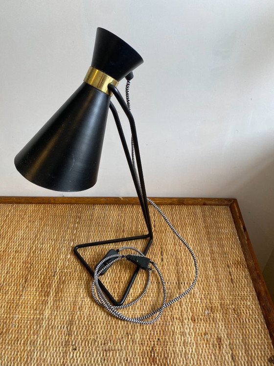 Vintage 1970 Black Metal Cocotte Lamp – Table lamps (photo 14 of 14)