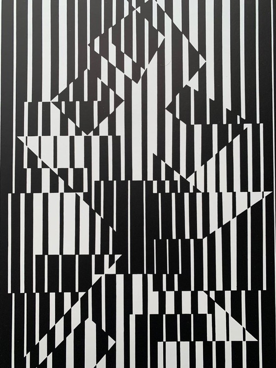 Image 1 of Victor Vasarely - Op Art Print "Ilava" (1973) - Editions du Griffon