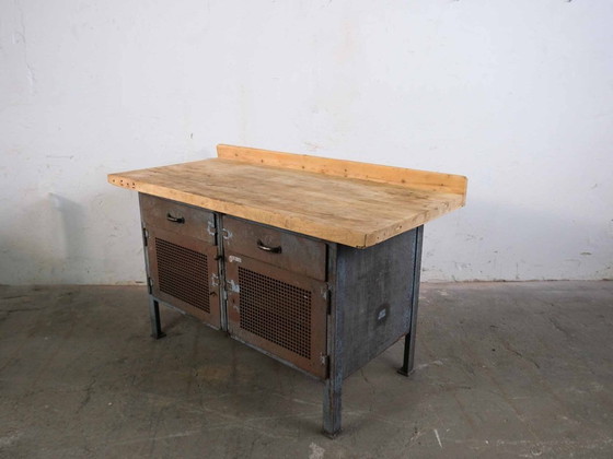 Image 1 of Cassettiera industriale vintage, banco da lavoro, porta caffè