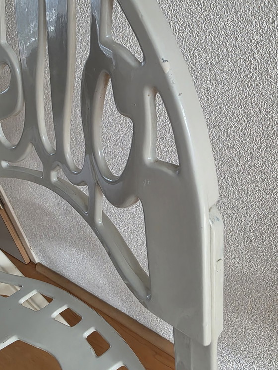 Image 1 of 2 white aluminum "Hello There" chairs designed in 1978 by Jeremy Harvey