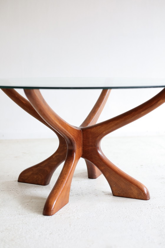 Coffee table Model T118 Illum Wikkelso – Glass, Wood (photo 4 of 5)