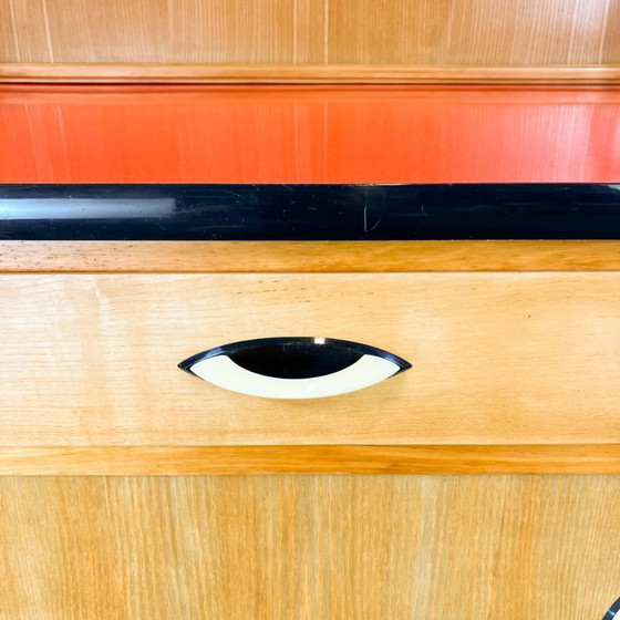Image 1 of Kitchen buffet with red formica top by Baumann Möbel, oak, 1960s