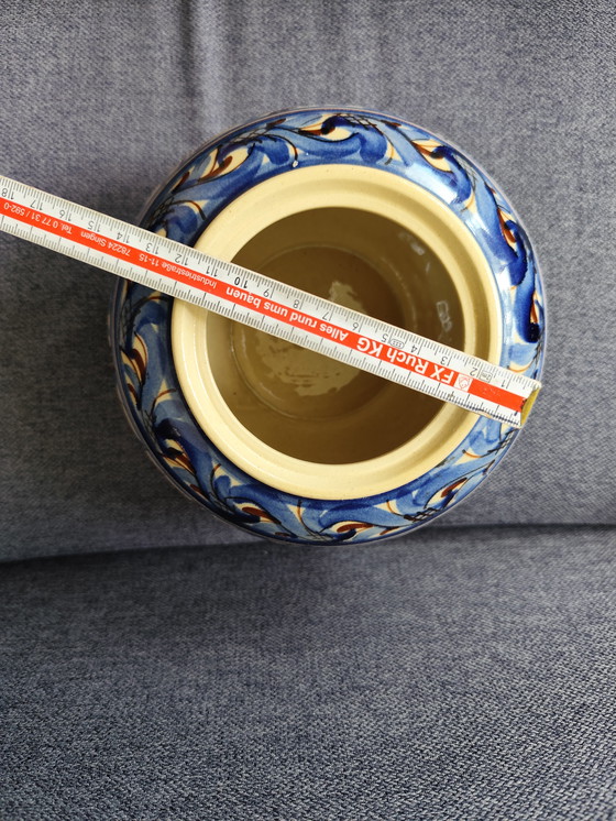 Image 1 of Vintage koektrommel van handbeschilderd keramiek, collector's item