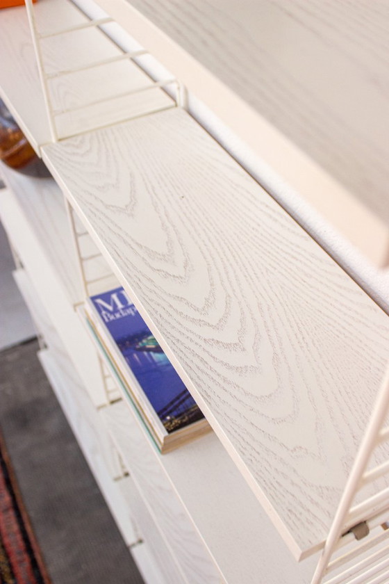 Image 1 of Original Nisse String shelf, vintage mid-century white highboard