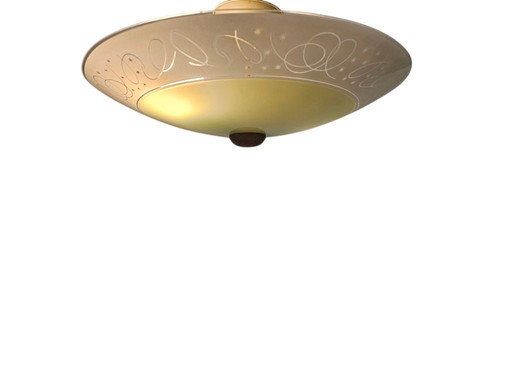 Philips - paraplulamp - glas - metaal - Holland - 1960's