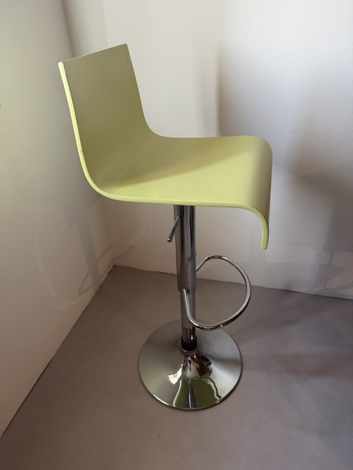 1 Barkruk In Hoogte Verstelbaar – barkrukken, Metal, Wood (photo 2 of 6)
