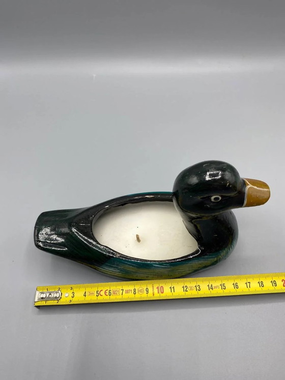 Painted Carved Wood Mallard Duck Decorative Candle – Decorative Objects (photo 5 of 6)