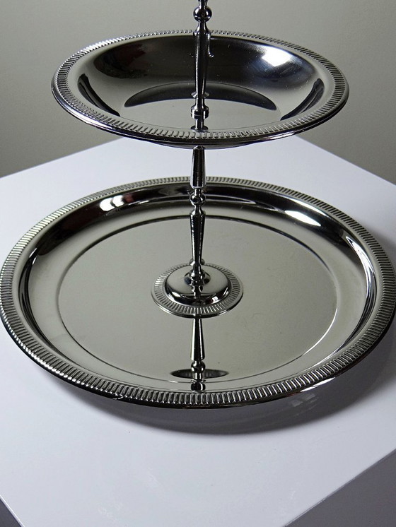 Image 1 of Présentoir serviteur muet Jean Couzon Inox vintage années 60-70.