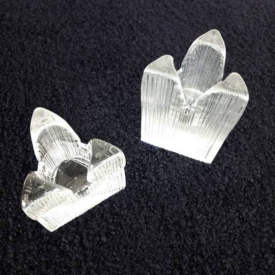 Image 1 of 2x Vintage Kosta Boda waxinelichthouders Skyline