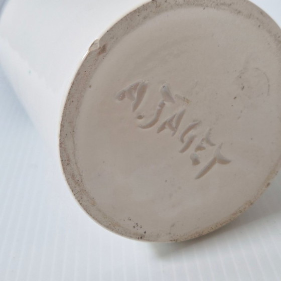 Image 1 of Vintage 1960s ceramic table lamp by A. Jaget DLG Innocenti Pouchain 60s