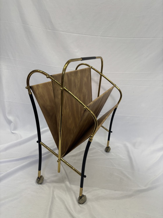 Image 1 of Portariviste vintage in ottone, design degli anni '50 di Cesare Lacca