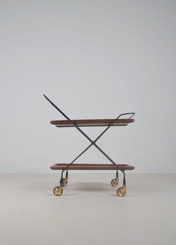 Image 1 of Chariot suédois conçu par Paul Nagel pour Jie Gantofta, 1960