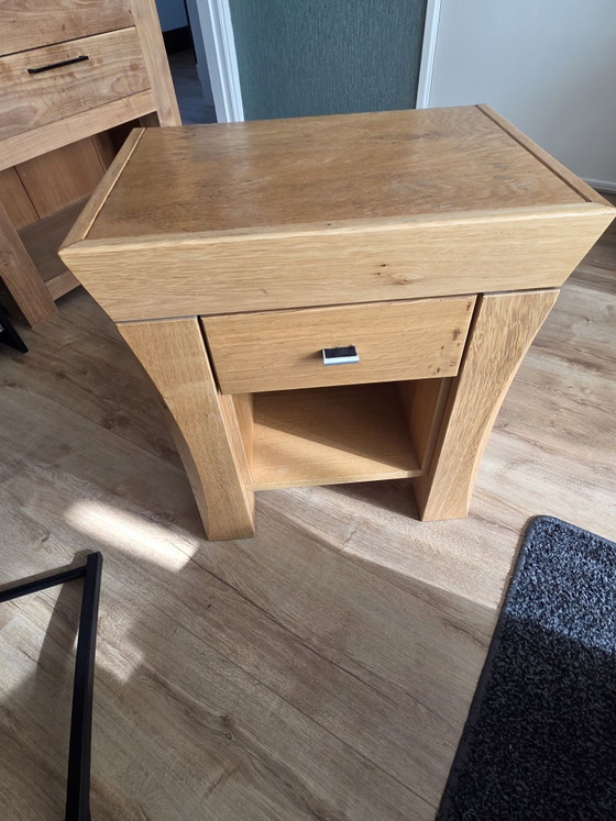 2x Heavy Brutalist Oak Nightstands Karel Mintjens – Wood (photo 8 of 14)
