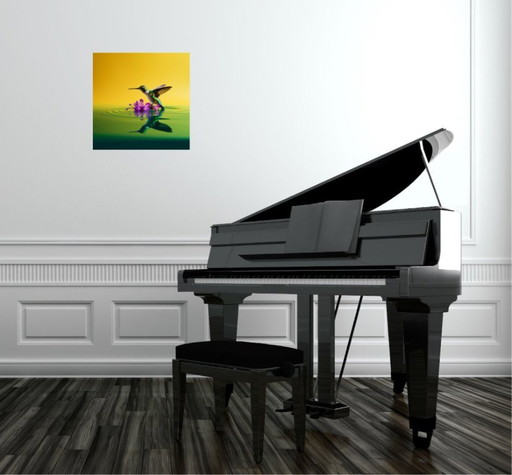 Eric Lespinasses - Colorful Colibri - Artist's Lithograph – lithos zeefdrukken, Paper (photo 2 of 9)