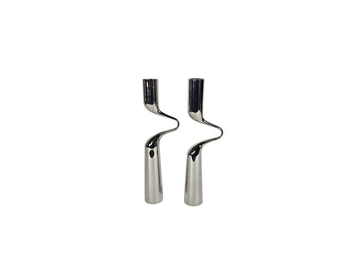 Menu Denmark - Mikaela Dorfel - 'Twist' kandelaars (2) - verchroomd staal - 2008