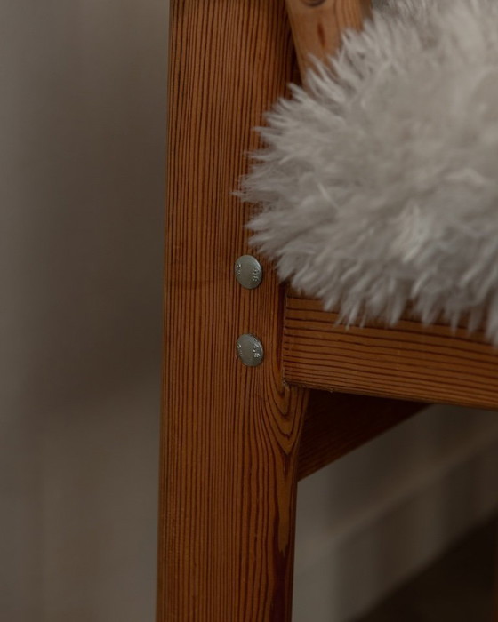 Image 1 of Vintage Danish Pine Dining Chairs (Set of 4) | Niels Koefoed Style | Rustic Scandinavian Modern | 1970s–80s