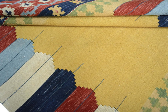 Image 1 of Handgewebter Designer Kelim Fars - 190 X 141 Cm - Modern