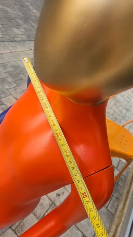 POP Design Meerkleurige Mannequin – Oranje, Blauw en Goud – Decoratieve objecten, Glass, Plastic (photo 4 of 5)