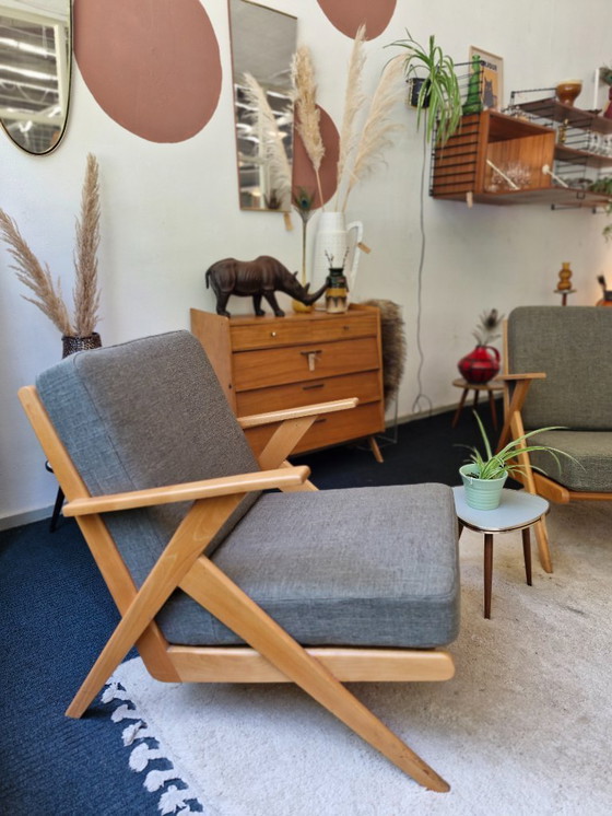 Image 1 of Vintage Pastoe fauteuil jaren 60 mosgroen