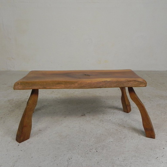 Image 1 of Table d'appoint en bois vintage, tabouret en tronc d'arbre, 1960s