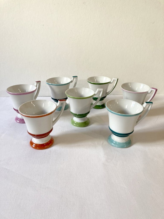 Image 1 of 7 aardewerken koffiekopjes van het brûlot-type