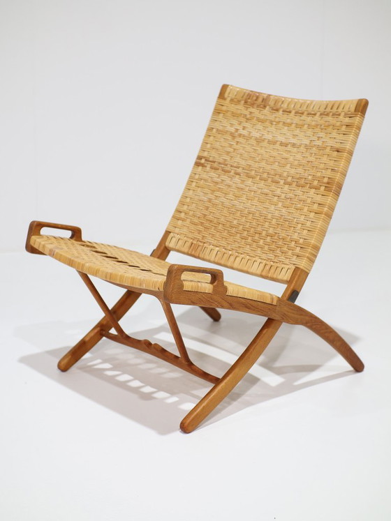 JH512 Folding Chair Hans J. Wegner oak rattan Johannes Hansen – Hans Wegner, Armchairs, Wood, Vintage (photo 8 of 19)