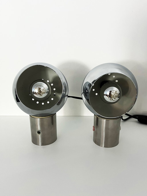 2x Reggiani Illuminazione Eyeball Space Age